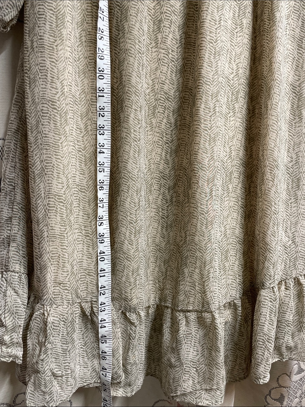 Very J Neutral Printed V-Neck Long Sleeve Midi Dress NWT - Picture 10 of 10